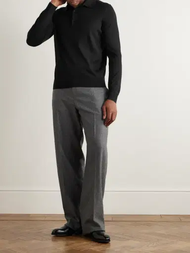 Tom Ford Slim-Fit Cashmere and Silk-Blend Polo Shirt - Men | Thumbnail 2