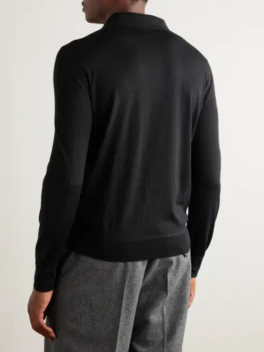 Tom Ford Slim-Fit Cashmere and Silk-Blend Polo Shirt - Men | Thumbnail 3