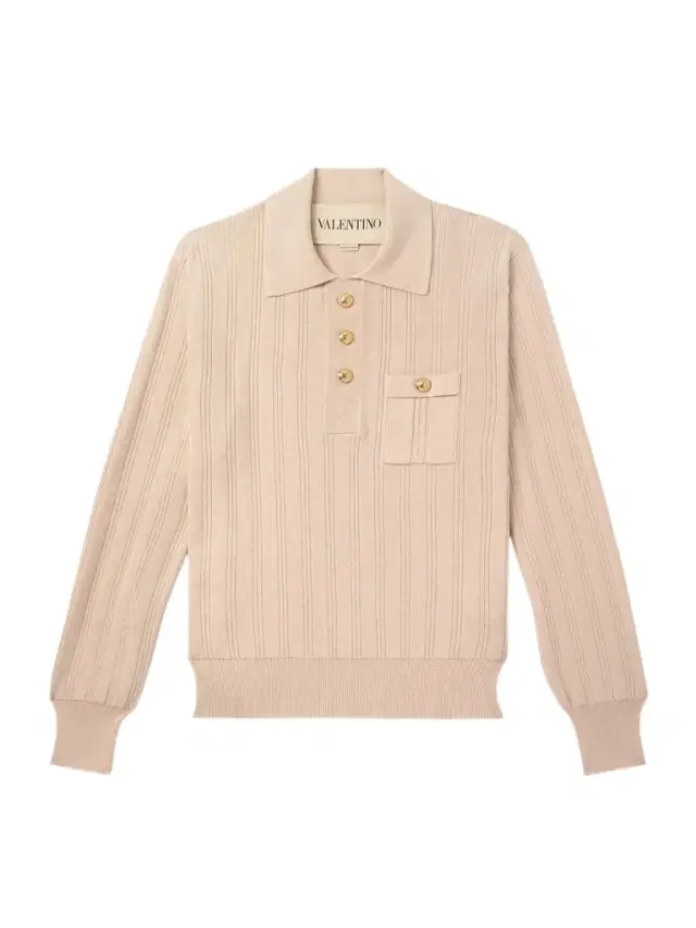 Valentino Garavani Ribbed Cotton Polo Shirt - Men