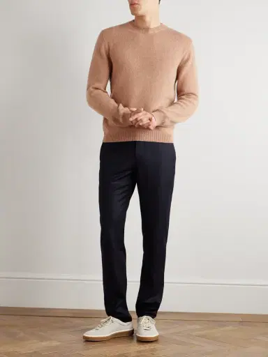 Loro Piana Leisure City Slim-Fit Virgin Wool and Cashmere-Blend Trousers - Men | Thumbnail 2