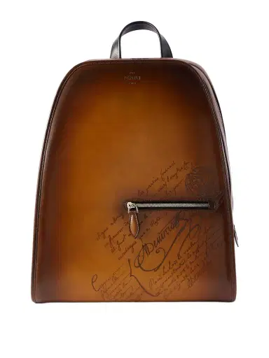 Berluti Working Day Scritto Venezia Leather and Twill Backpack - Men | Thumbnail 1