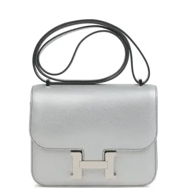 HERMÈS Hermes Constance 18 Argent Chevre Chamkilight Palladium Hardware | Thumbnail 1 HERMÈS Hermes Constance 18 Argent Chevre Chamkilight Palladium Hardware | Thumbnail 1