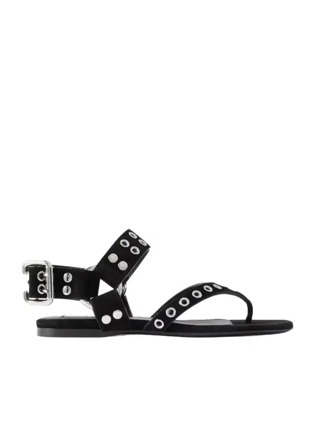 Embellished Suede Sandals