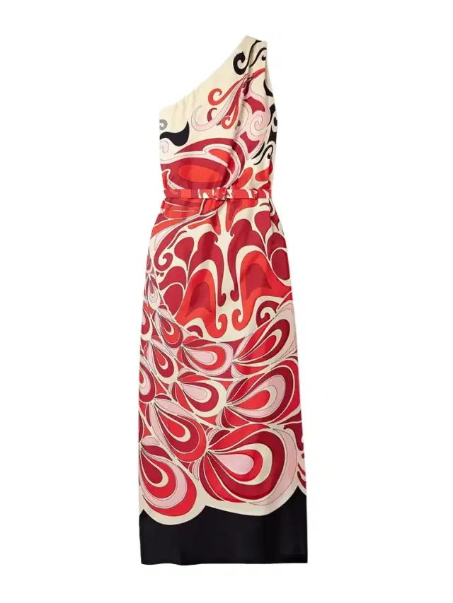 La DoubleJ Roy One-shoulder Printed Silk-twill Maxi Dress