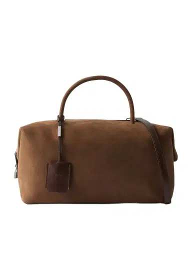 Max Mara Leather-trimmed Suede Tote | Thumbnail 1 Max Mara Leather-trimmed Suede Tote | Thumbnail 1
