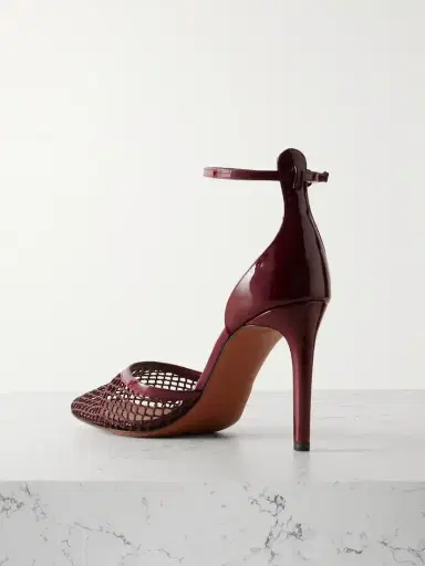 Alaïa 90 Fishnet And Patent-leather Pumps | Thumbnail 3 Alaïa 90 Fishnet And Patent-leather Pumps | Thumbnail 3