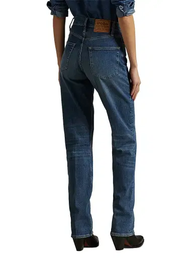 Polo Ralph Lauren Women's High-Rise Straight-Leg Jeans - Telesto Wash | Thumbnail 5