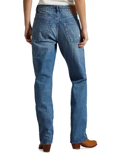 Polo Ralph Lauren Women's High-Rise Straight-Leg Jeans - Lebec Wash | Thumbnail 5