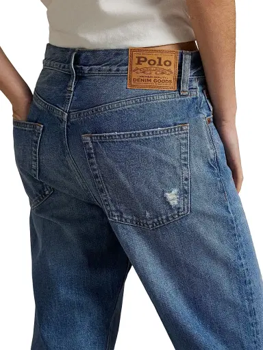 Polo Ralph Lauren Women's High-Rise Straight-Leg Jeans - Lebec Wash | Thumbnail 6