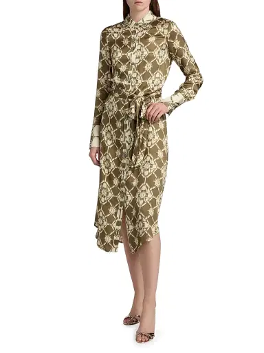 Ramy Brook Women's Victoria Tile Print Shirtdress | Thumbnail 4 Ramy Brook Women's Victoria Tile Print Shirtdress | Thumbnail 4