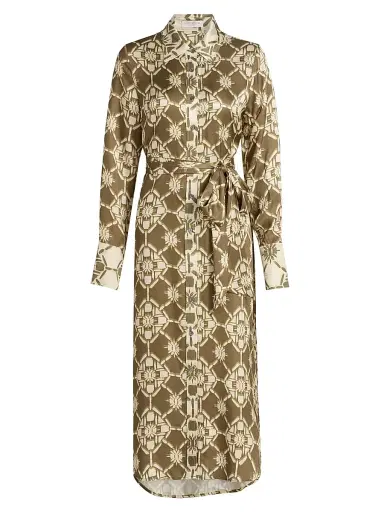 Ramy Brook Women's Victoria Tile Print Shirtdress | Thumbnail 1 Ramy Brook Women's Victoria Tile Print Shirtdress | Thumbnail 1