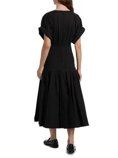 Proenza Schouler Women's Ciara Poplin Midi-Dress - Black | Thumbnail 5