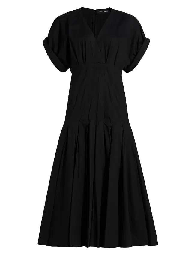 Proenza Schouler Women's Ciara Poplin Midi-Dress - Black