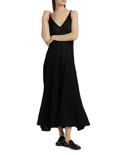 Proenza Schouler Women's Tavia Fringe Knit Maxi Dress - Black | Thumbnail 3 Proenza Schouler Women's Tavia Fringe Knit Maxi Dress - Black | Thumbnail 3
