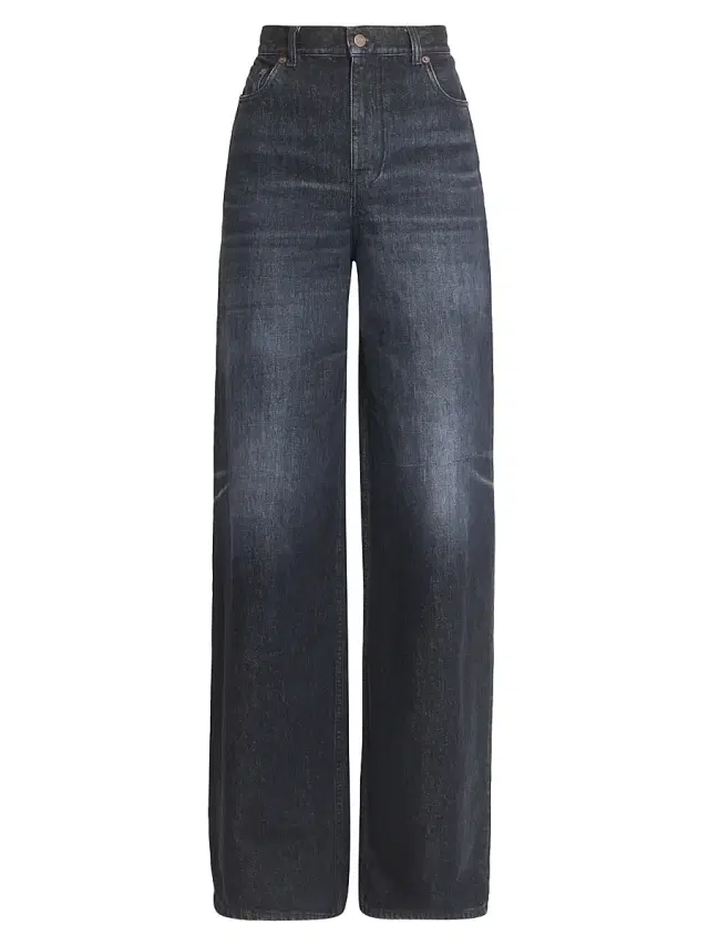 Women's High-Rise Wide-Leg Jeans - Onyx Black