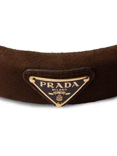 Prada Women's Suede Headband | Thumbnail 2 Prada Women's Suede Headband | Thumbnail 2
