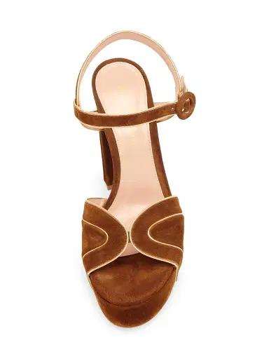 Gianvito Rossi Women's 120MM Suede Platform Sandals - Mekong Texas - Size 10 | Thumbnail 4 Gianvito Rossi Women's 120MM Suede Platform Sandals - Mekong Texas - Size 10 | Thumbnail 4
