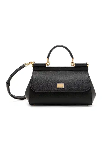 Dolce & Gabbana Women's Sicily Leather Top Handle Bag - Nero | Thumbnail 1 Dolce & Gabbana Women's Sicily Leather Top Handle Bag - Nero | Thumbnail 1
