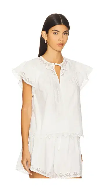 Ulla Johnson Effie Flutter Sleeve Top | Thumbnail 2