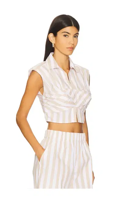 Simkhai Emie Cropped Box Sleeve Top | Thumbnail 2