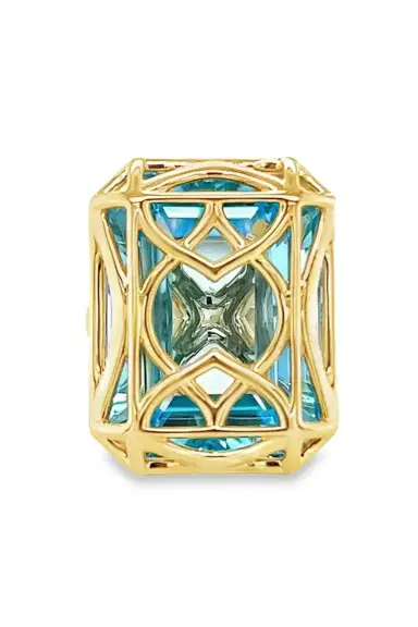 LISA NIK Caged Blue Topaz Ring | Thumbnail 1