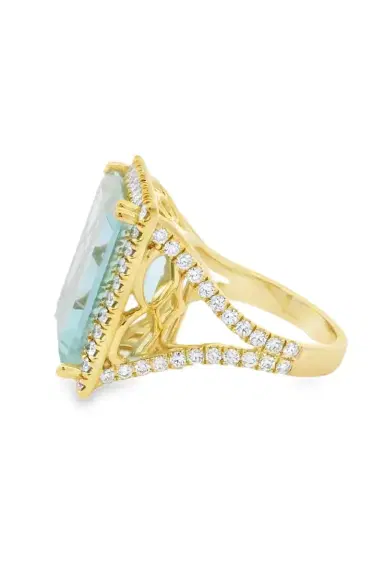 LISA NIK Mirror Cut Green Beryl Ring | Thumbnail 4