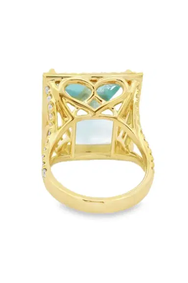 LISA NIK Mirror Cut Green Beryl Ring | Thumbnail 6