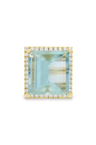 LISA NIK Mirror Cut Green Beryl Ring | Thumbnail 1