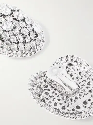 Alessandra Rich tone Crystal Clip Earrings | Thumbnail 3 Alessandra Rich tone Crystal Clip Earrings | Thumbnail 3