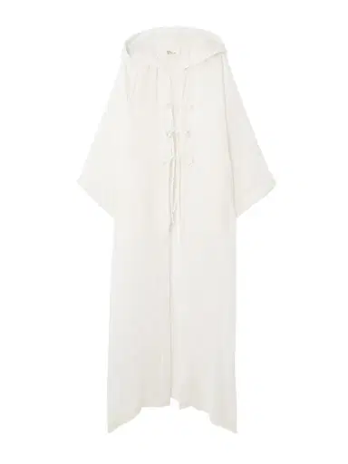 Lisa Marie Fernandez Hooded Crinkled Linen-blend Gauze Kaftan | Thumbnail 1