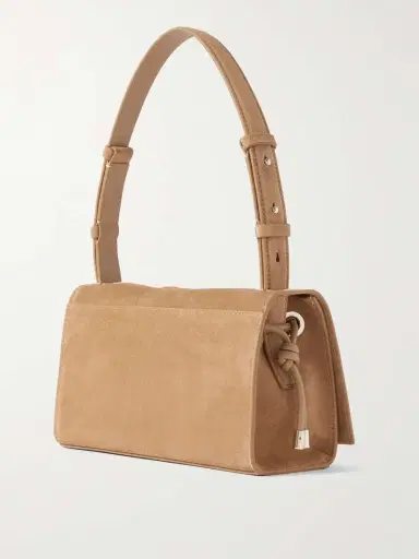 Christian Louboutin Baggy Small Logo-debossed Suede Shoulder Bag | Thumbnail 3 Christian Louboutin Baggy Small Logo-debossed Suede Shoulder Bag | Thumbnail 3