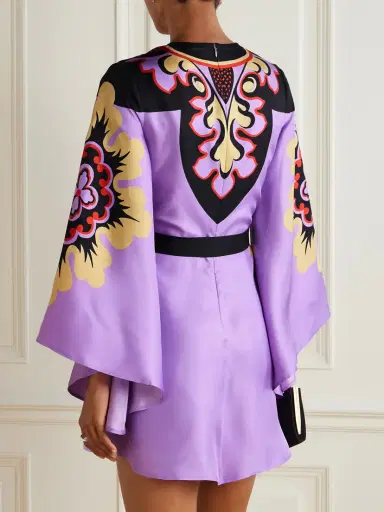 La DoubleJ Icon Magnifico Belted Printed Silk-twill Mini Dress | Thumbnail 3 La DoubleJ Icon Magnifico Belted Printed Silk-twill Mini Dress | Thumbnail 3