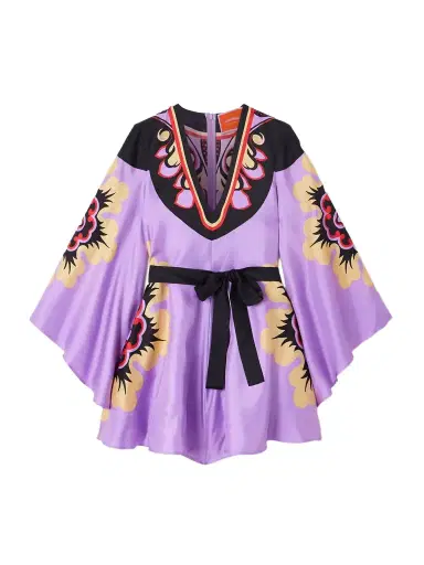 La DoubleJ Icon Magnifico Belted Printed Silk-twill Mini Dress | Thumbnail 1 La DoubleJ Icon Magnifico Belted Printed Silk-twill Mini Dress | Thumbnail 1