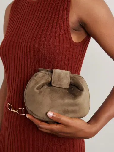 Gabriela Hearst Soft Demi Suede Clutch | Thumbnail 2