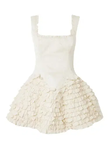 Clio Peppiatt Ballerina Embellished Ruffled Taffeta Mini Dress | Thumbnail 1 Clio Peppiatt Ballerina Embellished Ruffled Taffeta Mini Dress | Thumbnail 1