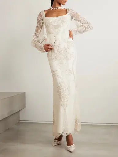 Clio Peppiatt Flora Embellished Lace Gown | Thumbnail 2 Clio Peppiatt Flora Embellished Lace Gown | Thumbnail 2