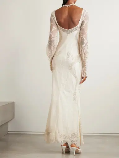 Clio Peppiatt Flora Embellished Lace Gown | Thumbnail 3 Clio Peppiatt Flora Embellished Lace Gown | Thumbnail 3