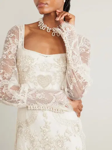 Clio Peppiatt Flora Embellished Lace Gown | Thumbnail 5 Clio Peppiatt Flora Embellished Lace Gown | Thumbnail 5
