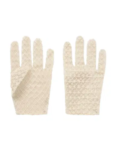 Clio Peppiatt Pearl-like Embellished Embroidered Tulle Gloves | Thumbnail 1