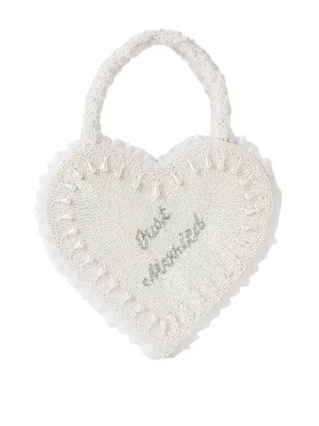 Clio Peppiatt Just Married Lace-trimmed Beaded Twill Tote