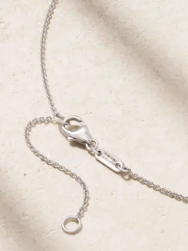 David Morris Frozen Kiss 18-karat White Gold Diamond Necklace | Thumbnail 3 David Morris Frozen Kiss 18-karat White Gold Diamond Necklace | Thumbnail 3