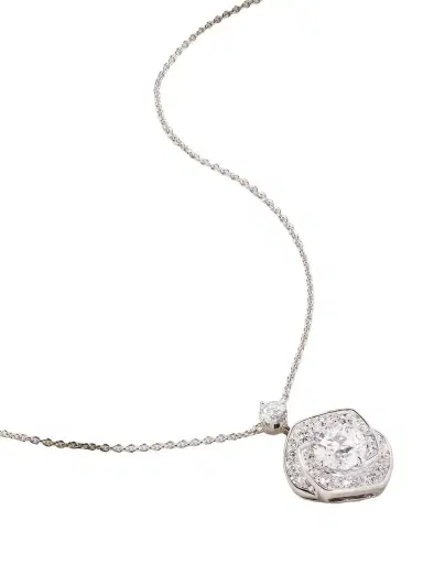 David Morris Frozen Kiss 18-karat White Gold Diamond Necklace | Thumbnail 1 David Morris Frozen Kiss 18-karat White Gold Diamond Necklace | Thumbnail 1