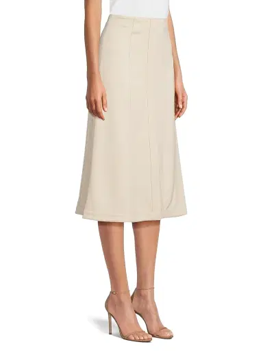 Misook Women's A-Line Front-Slit Stretch Midi-Skirt - Biscotti - Size XXL | Thumbnail 4 Misook Women's A-Line Front-Slit Stretch Midi-Skirt - Biscotti - Size XXL | Thumbnail 4