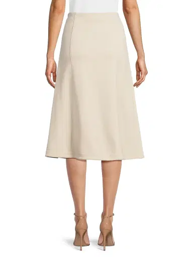 Misook Women's A-Line Front-Slit Stretch Midi-Skirt - Biscotti - Size XXL | Thumbnail 5 Misook Women's A-Line Front-Slit Stretch Midi-Skirt - Biscotti - Size XXL | Thumbnail 5
