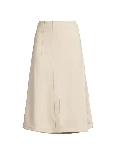 Misook Women's A-Line Front-Slit Stretch Midi-Skirt - Biscotti - Size XXL | Thumbnail 1 Misook Women's A-Line Front-Slit Stretch Midi-Skirt - Biscotti - Size XXL | Thumbnail 1