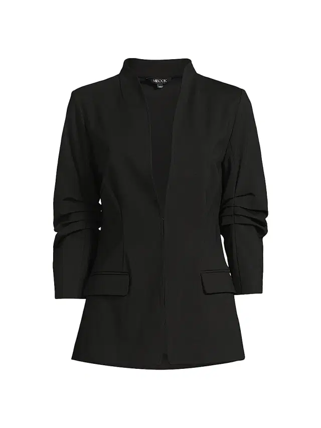 Misook Women's Tailored Three-Quarter Jacket - Black