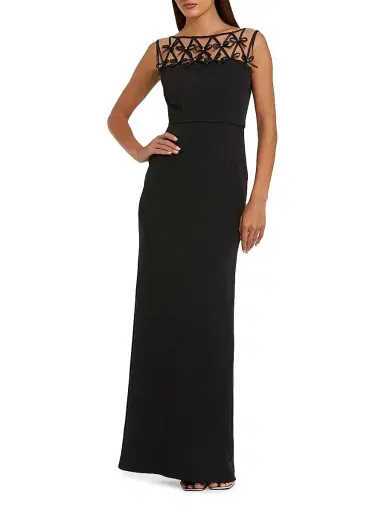 Mac Duggal Women's Ieena 1 Bow-Detailed Crêpe Gown - Black - Size 14 | Thumbnail 1 Mac Duggal Women's Ieena 1 Bow-Detailed Crêpe Gown - Black - Size 14 | Thumbnail 1