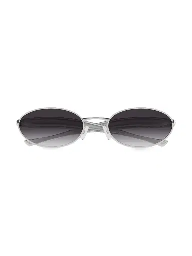 Bottega Veneta Women's 56MM Oval Sunglasses - Silver | Thumbnail 2