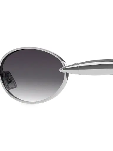 Bottega Veneta Women's 56MM Oval Sunglasses - Silver | Thumbnail 3