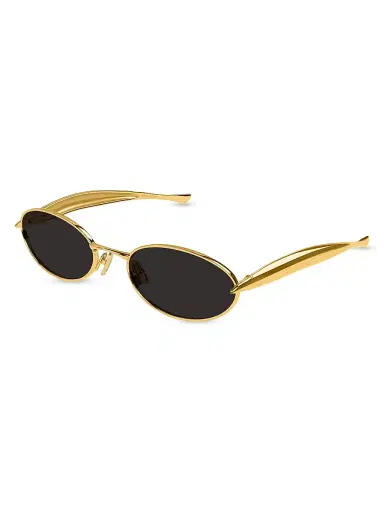 Bottega Veneta Women's 56MM Oval Sunglasses - Silver | Thumbnail 4